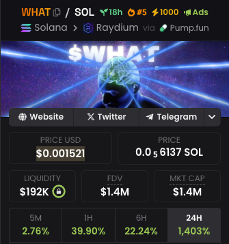 AlphaByMB's tweet photo. ⚠️ Important Notice: Trading Alert for $WHAT ⚠️

Please exercise caution while trading $WHAT. Recent activity suggests the token is heavily bundled, with the top holders associated with newly created wallets that appear to have been funded simultaneously from the MEXC exchange—indicating a potential centralization of ownership by a single entity.

Such patterns are commonly associated with risky or fraudulent schemes.

Stay vigilant and prioritize your safety when making trading decisions.

CA: 4uCRv65cB7gqt4uErxjYKmjbV3QLoGqHqTqJ7Ngkpump