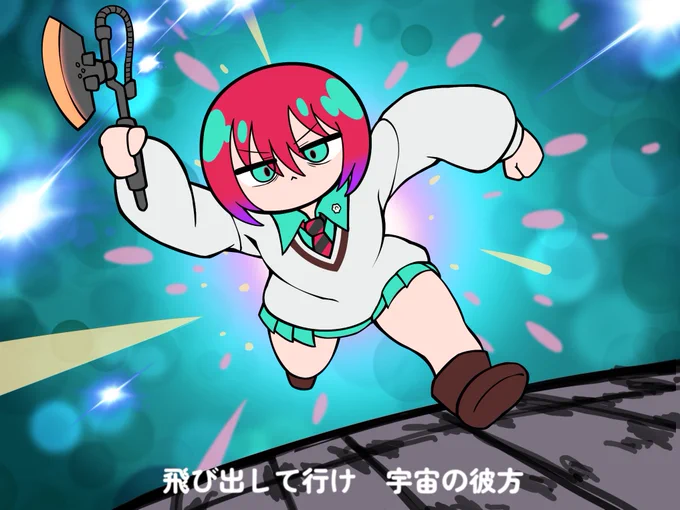 #今月かいた絵を晒そう ましゅー殿からのご依頼とマチュとよその子のskebでした!石患っちゃって後半まじでほぼ何もできなかった!!!悔しい 