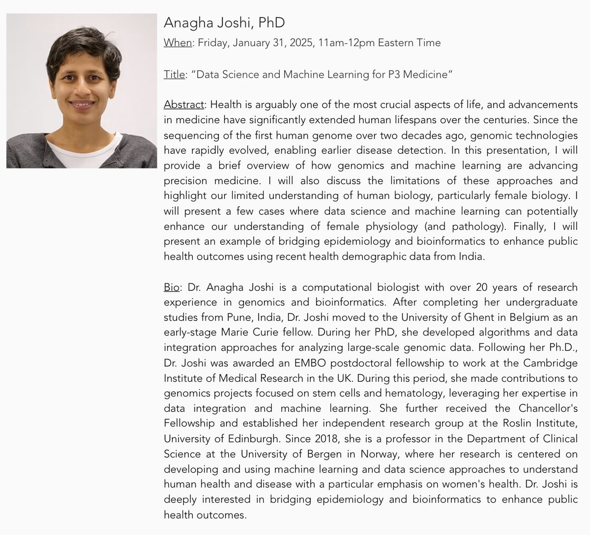 Machine Learning in Medicine Webinar tweet media