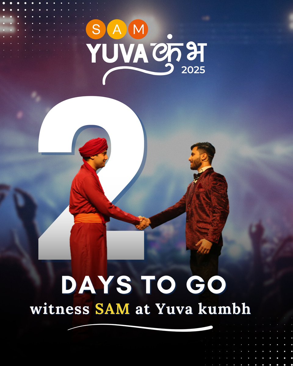 SAMWorkshops's tweet photo. ✌️days to go! Time to go beyond the screen & meet the REAL influencer—raw, unfiltered, and unstoppable!
Are you ready?
#FaceToFaceWithTheRealInfluencer #SaffronVibes #EternalBliss #EternalSplendour #YouthEmpowerment #2daystogo #SAMWorkshops #MahaKumbh2025 #Prayagraj https://t.co/MYOXUxy7Lz