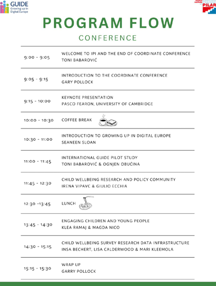 Institute for Social Studies (@izds_zrs_kp) on Twitter photo We're pleased to announce the final <a href="/coordinate_eu/">Coordinate Network (EU)</a> & <a href="/GuideCohort/">GUIDE</a> conference, entitled "Child Wellbeing: Longitudinal Evidence for Research and Policy". The event will take place on March 5 in Zagreb, Croatia. We are honoured to welcome Professor <a href="/PascoFearon/">Pasco Fearon</a> (<a href="/Cambridge_Uni/">Cambridge University</a>) We're pleased to announce the final <a href="/coordinate_eu/">Coordinate Network (EU)</a> & <a href="/GuideCohort/">GUIDE</a> conference, entitled "Child Wellbeing: Longitudinal Evidence for Research and Policy". The event will take place on March 5 in Zagreb, Croatia. We are honoured to welcome Professor <a href="/PascoFearon/">Pasco Fearon</a> (<a href="/Cambridge_Uni/">Cambridge University</a>)