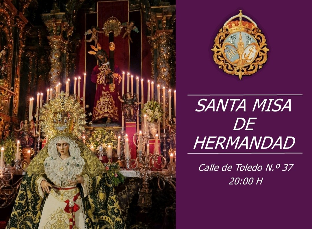 🟣🟢 SANTA MISA SEMANAL DE HERMANDAD.

Hoy 31 de enero a las 20h tendremos la Santa Misa semanal de hermandad en nuestra sede canónica en la calle Toledo N°37. Un buen momento para estar junto a Nuestros Sagrados Titulares. Os esperamos.