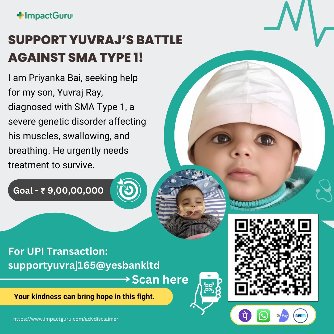 db7720's tweet photo. 🚨 Help 🚨 
Let's stand with Yuvraj Ray in his fight against SMA Type I. Together,we can make a difference. His father can be reached at 8209805260 for more info.
@Helpageindia @CRYINDIA @SoodFoundation @goonj @AkshayaPatraJpr @deepalayadelhi @IshaTelugu @fmchindonesia @RHCF2009 https://t.co/l8tHIJ2LcM