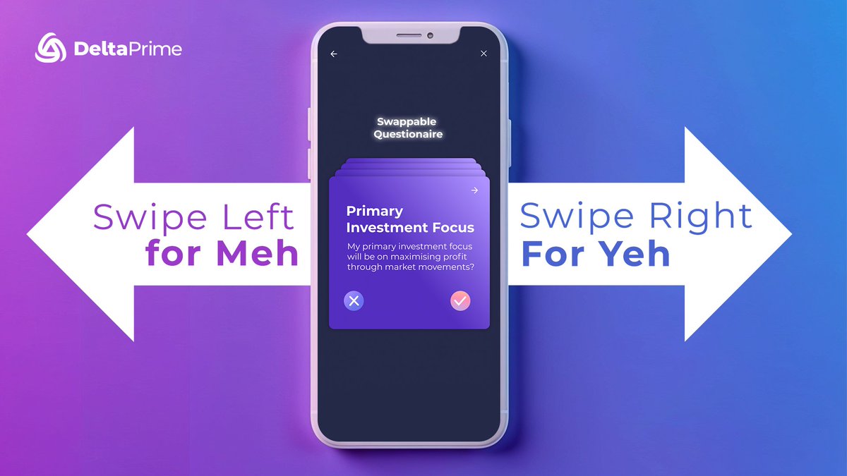 1/2 Meet the Strategy Explorer: Your DeFi Matchmaker 💡

Investing, just like love, isn’t a one-size-fits-all.
That’s why we built the Strategy Explorer—a simple, fun tool to help you find the investment strategy that suits you.
How does it work?

Simple: Swipe Right for "Yes",
