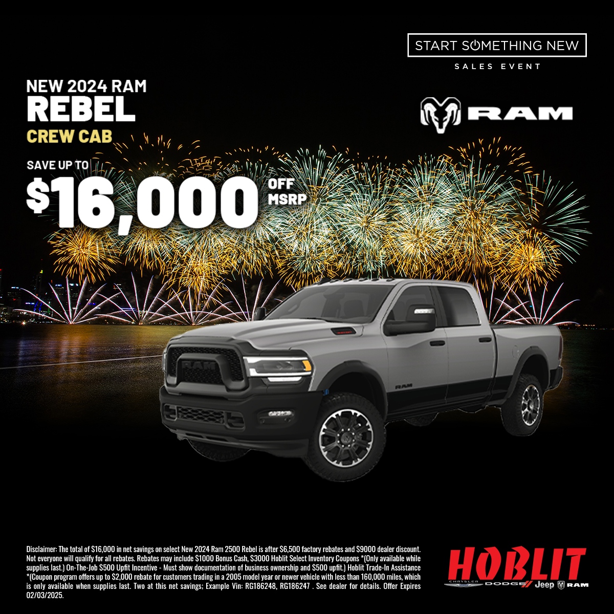 HoblitDodge's tweet photo. Ready to upgrade your weekend? 👀 Swing by and enjoy savings of up to $16,000 on the impressive 2024 #Ram2500! Built for strength and style, this powerful truck is perfect for any challenge. Don’t miss your chance to upgrade your ride! 🛻💰 https://t.co/d18Ym5cg54