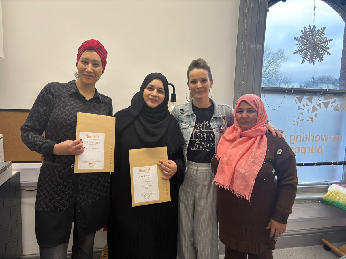 Another lovely wrap up <a href="/FlourishCIC/">Flourish Together</a> <a href="/WEAadulted/">The WEA</a> #Socent #Women #Changemakers development day this time in #Stockport 
26 pple suppprted
10ppl passed 3 accredited training courses
10 start ups &amp; Socents supported
Several progressing into work too!
Plus £3k free therapies offered