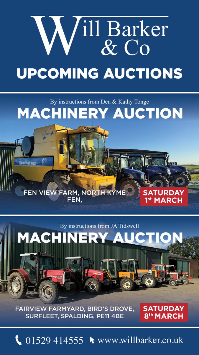 WbarkerBarker's tweet image. Looking forward to our forthcoming spring Farm machinery auctions

#farm #farmauction #newholland #newhollandcombine #masseyferguson
#machineryauction