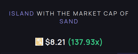 0xfldr's tweet photo. $ISLAND > $SAND https://t.co/Sdunqkaife