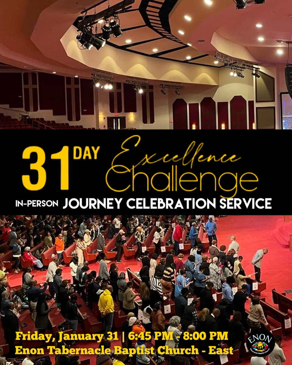 Join us tonight as we close out our 31 Day Excellence Challenge 🙌🏾
