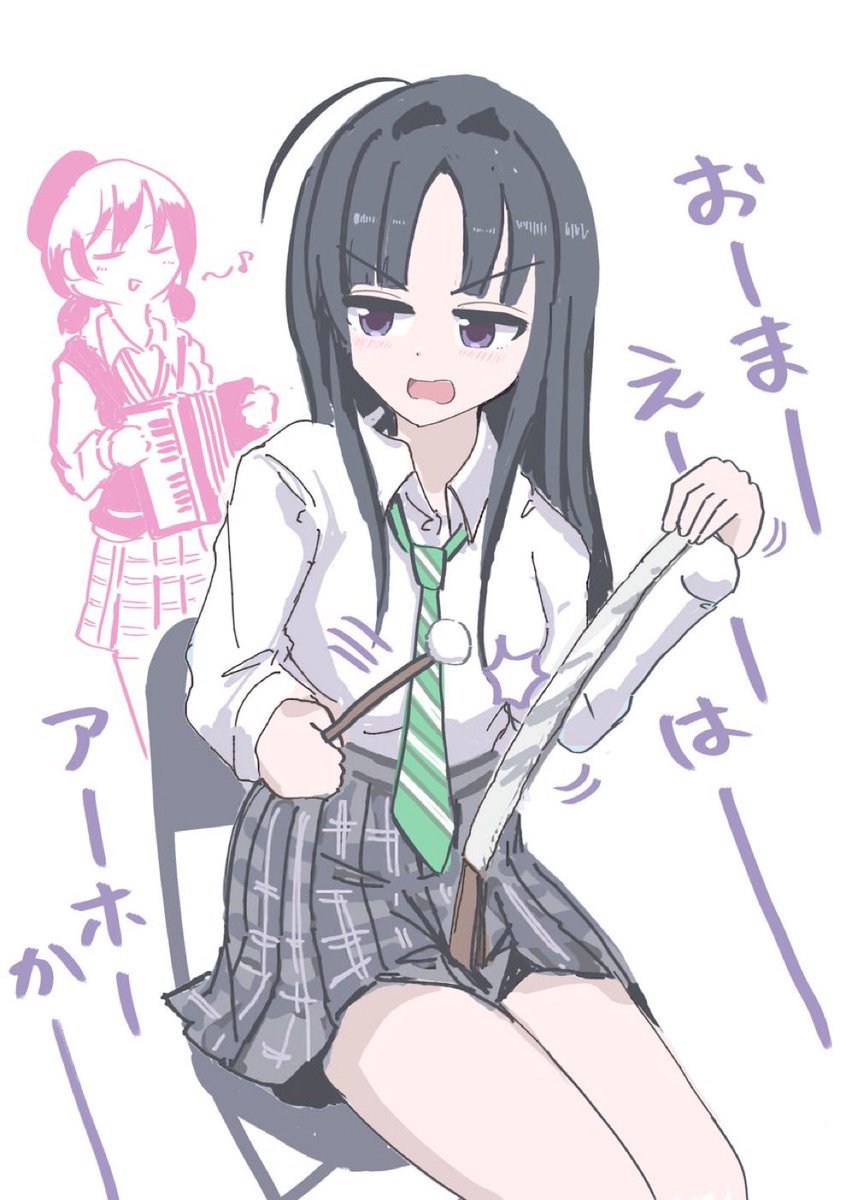 #今月描いた絵を晒そう ガルクラ編。ニセり仁菜シリーズよかったニナね(自薦) #GirlsBandCry 