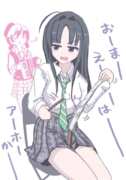 #今月描いた絵を晒そう ガルクラ編。ニセり仁菜シリーズよかったニナね(自薦) #GirlsBandCry 