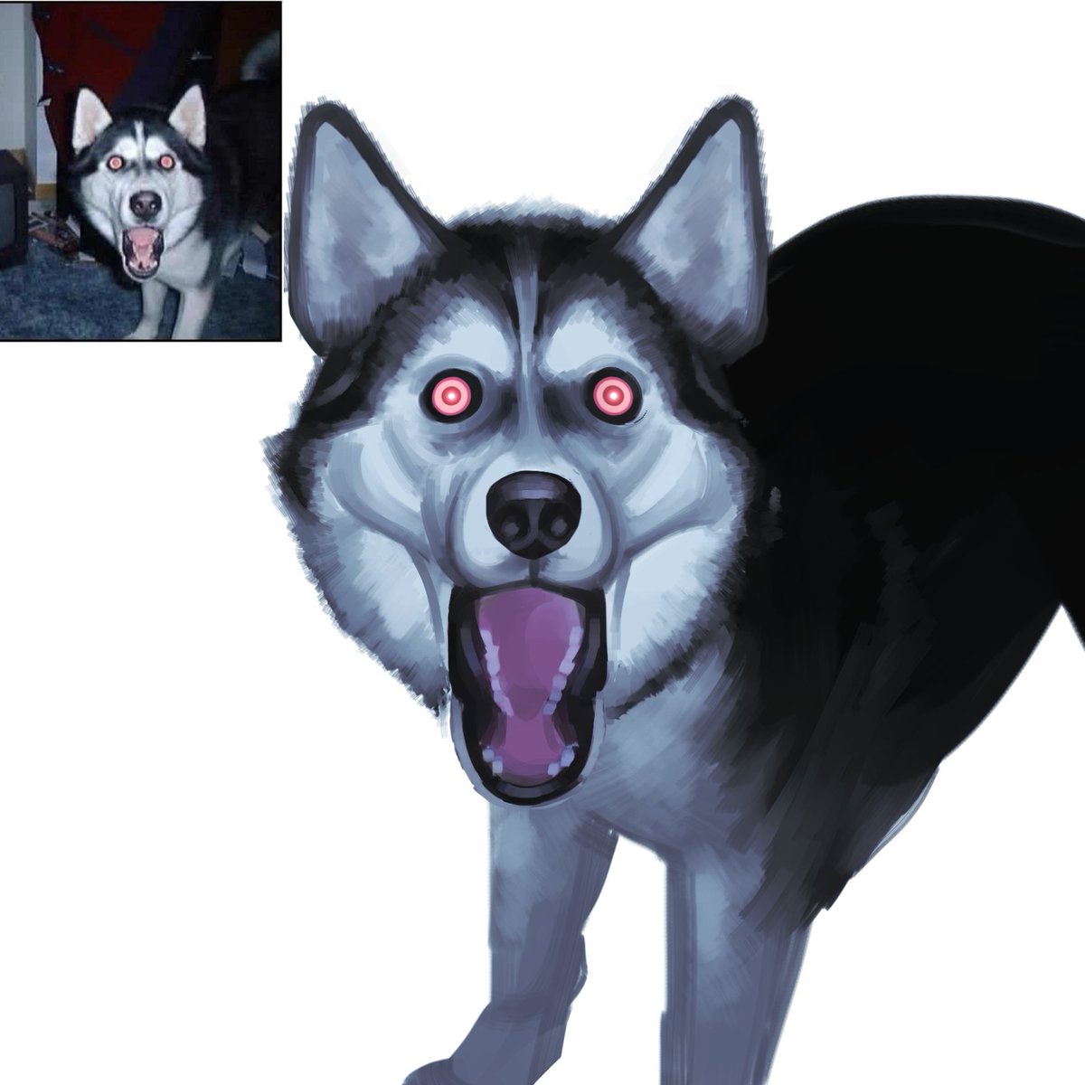 Smile Dog Original image Render #creepypasta, image size:1200x1200