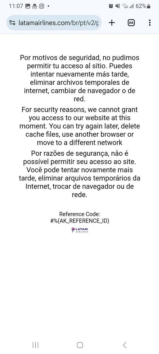 Não consigo marcar assento no voo da <a href="/LATAM_BRA/">LATAM Airlines Brasil</a> pois todas as vezes que escolho o assento, na hora de finalizar mostra essa tela