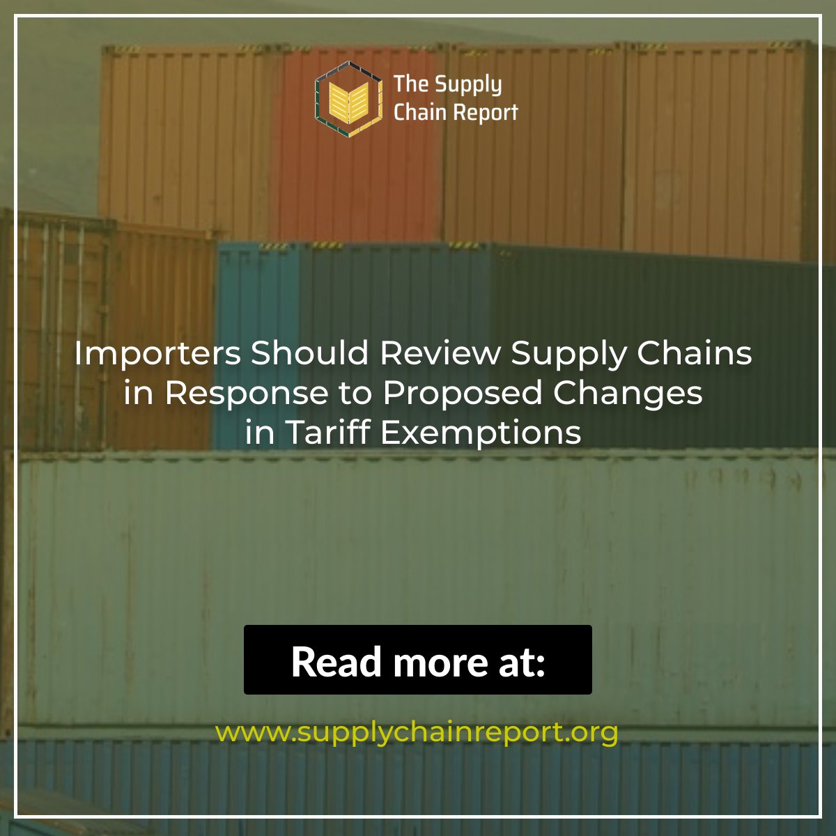 SupplyChainRep's tweet image. Importers Should Review Supply Chains in Response to Proposed Changes in Tariff Exemptions
Read more here: supplychainreport.org/importers-shou…
#SupplyChainNews #TariffChanges #CustomsCompliance #TradePolicy #EcommerceNews