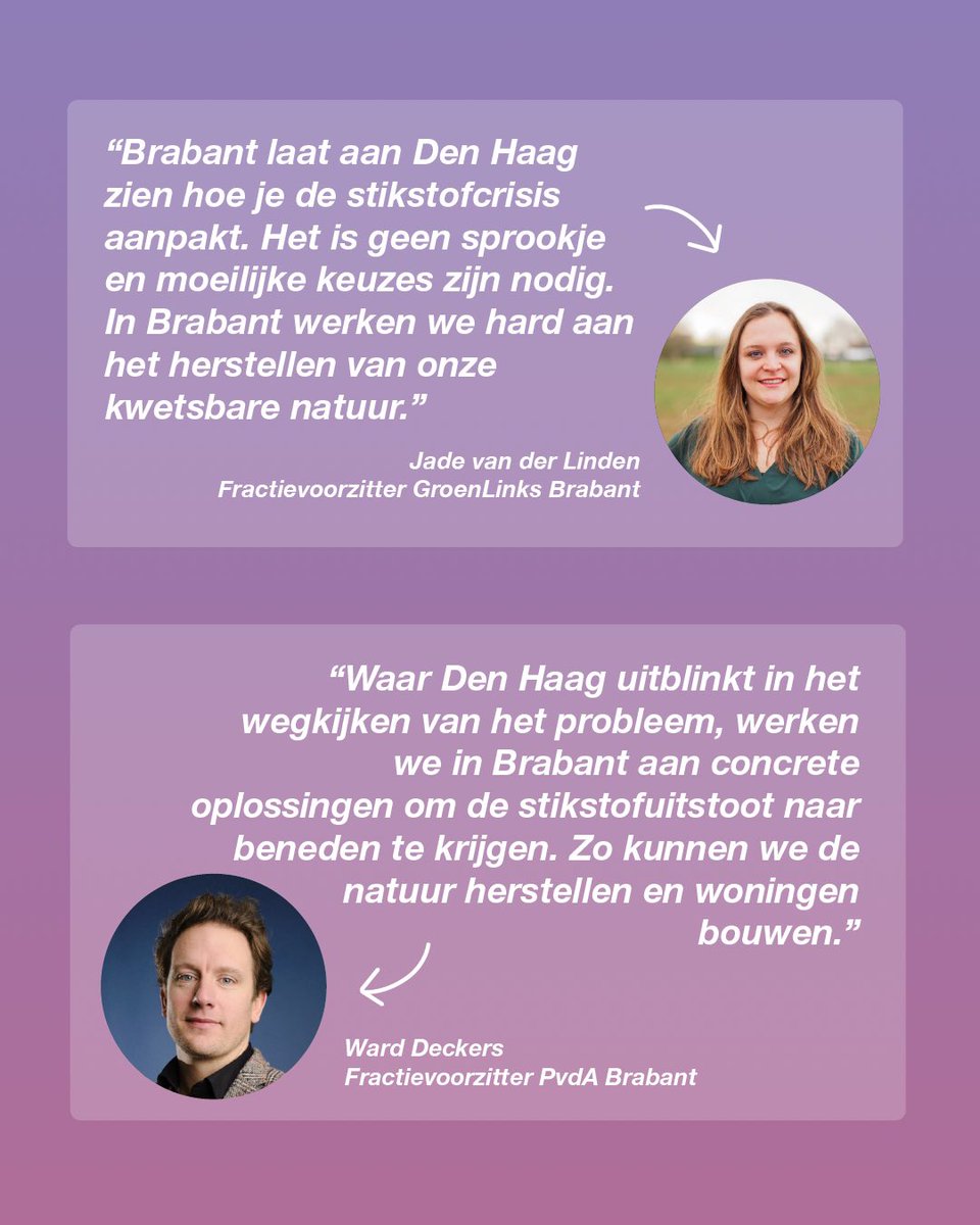 Provinciale Staten bespreekt vandaag de Brabantse Onwikkelaanpak Stikstof 2.0. Het college werkt hard om de stikstofuitstoot naar beneden te brengen. De urgentie is door de uitspraak van de Rechtbank en Raad van State alleen maar toegenomen. 

Kei hard aan de slag!
