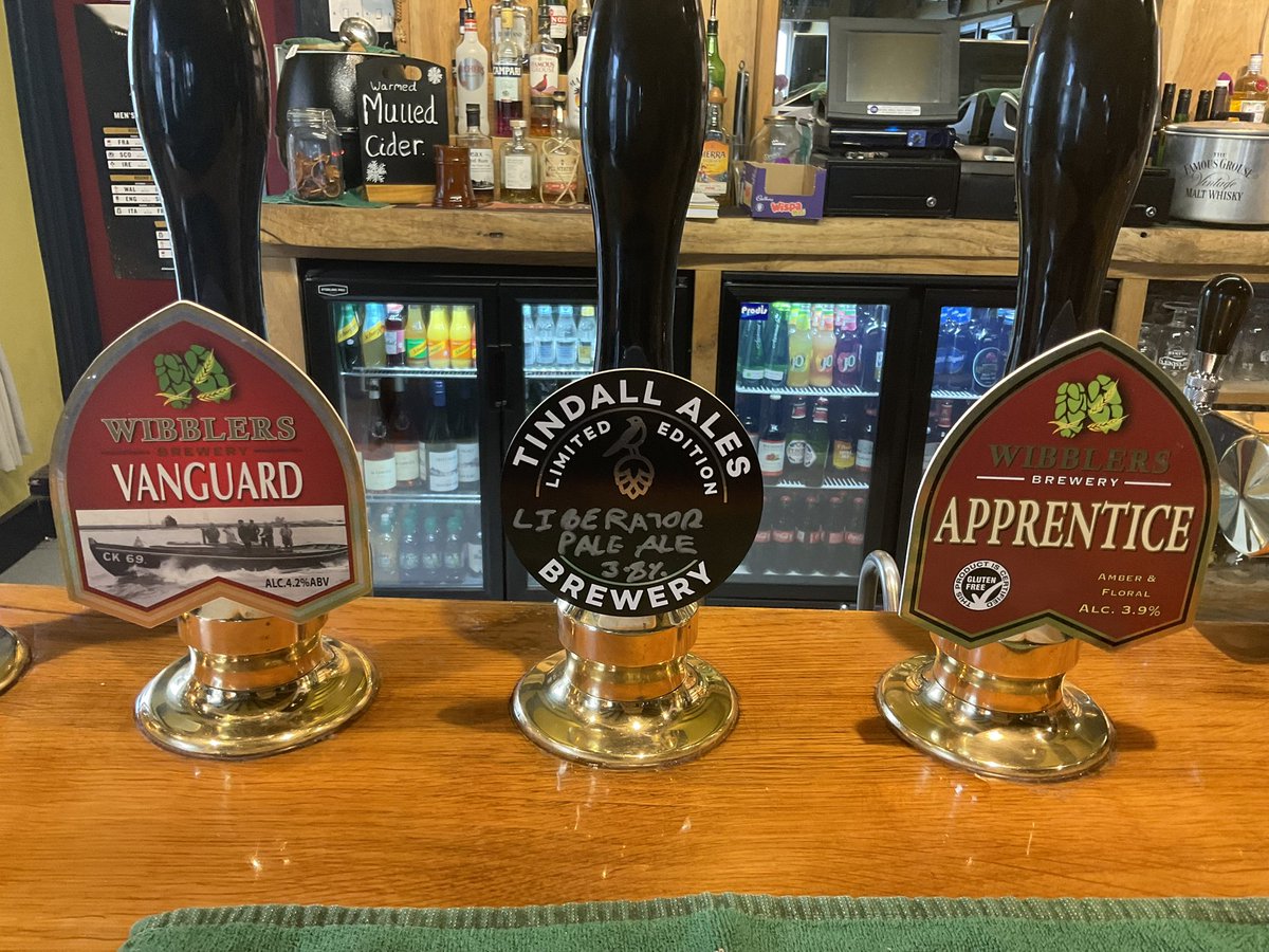 Current Friday beer choices <a href="/tindallbrewery/">Tindall Brewery</a> <a href="/WibblersBrewery/">Wibblers Brewery</a> #realale #realalepub #yourlocalpub #Rowhedge