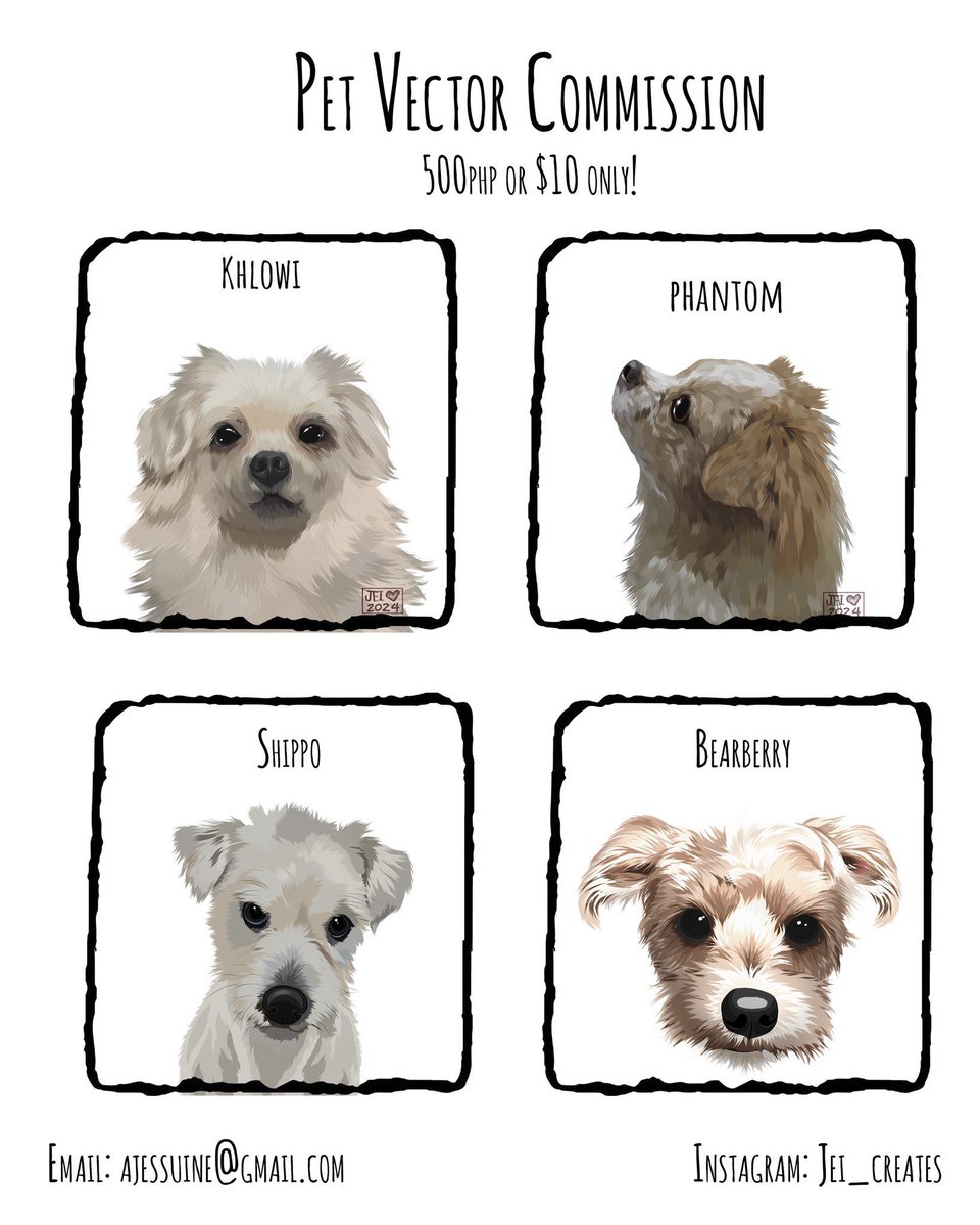 jessuine's tweet photo. PET VECTOR COMMISSION IS STILL OPEN 🫶 #Commission  #commissionsopen  #petvector #petvectorart #artistph #ArtistOnX  #petdrawing #petart #doglovers  #catlover #commissionart #artcommission @ArtMutuals #artmoots #moots #mootshunt https://t.co/PBGm6ekojN