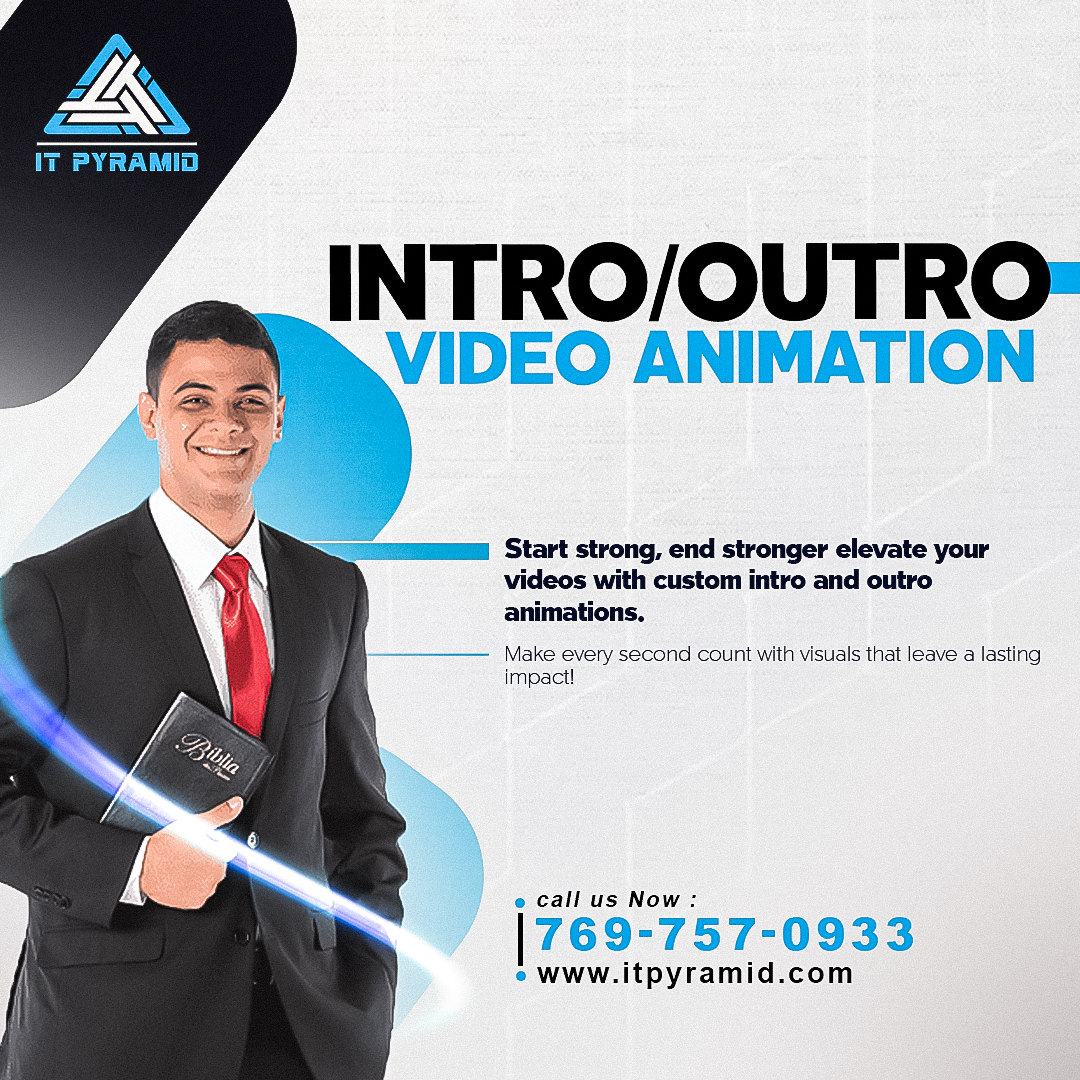 ITPyramid1's tweet image. Make an impact from start to finish with Intro &amp;amp; Outro Animation!

Reach out at 769-757-0933 or itpyramid.com

#IntroAnimation
#OutroAnimation
#VideoBranding
#MotionGraphics
#CreativeEdits
#VideoMarketing
#AnimatedIntro
#VisualStorytelling
#BrandIdentity