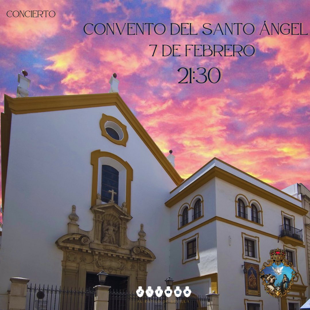 AMENcarnacion_'s tweet photo. 𝐂𝐎𝐍𝐂𝐈𝐄𝐑𝐓𝐎 𝐒𝐀𝐍𝐓𝐎 Á𝐍𝐆𝐄𝐋

Será una noche mágica, donde recordaremos nuestra juventud en una mañana de Domingo de Ramos 💭

📅 7 de febrero
⏱️ 21:30h
📍 Convento Santo Ángel (Sevilla) https://t.co/wPqFmhy61L