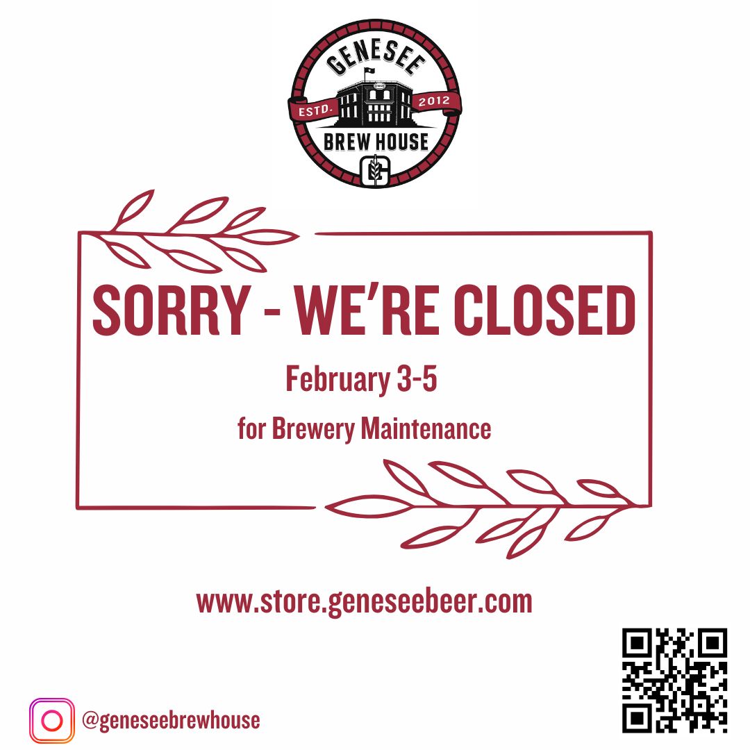 The Brew House will be CLOSED February 3-5 to perform necessary maintenance so that we may continue to deliver you the best beer possible! We apologize for any inconveniences, and can't wait to see you back on the 6th. 

Cheers!