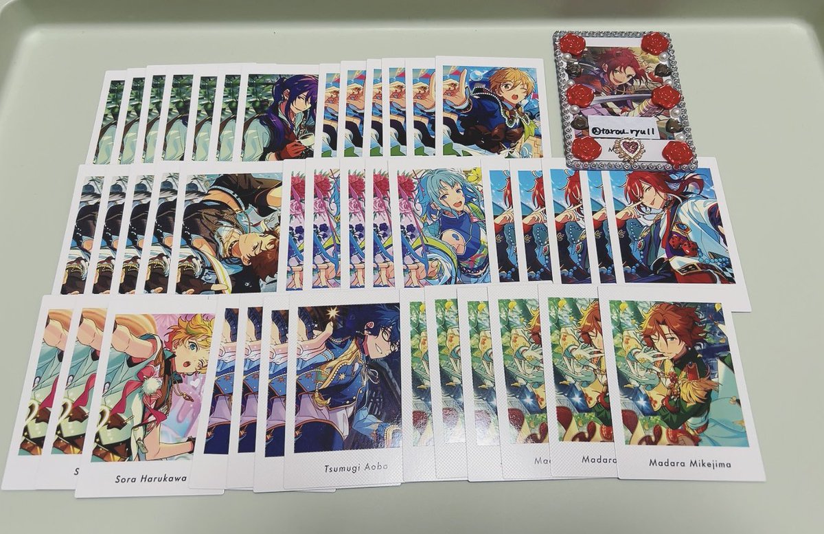 【交換】あんスタ ぱしゃっつ vol.5 A

譲▶︎渉 弓弦 スバル 千秋 奏汰 鉄虎 翠 忍 マヨイ 巽 凪砂 日和 ジュン ひなた ゆうた 晃牙 紅郎 颯馬 友也 光 創 夏目 宙 つむぎ 斑

求▶︎司 レオ 泉 凛月 ＞真緒 こはく ニキ 嵐

郵送でのお取引
1点からでもお気軽にお声掛けください。