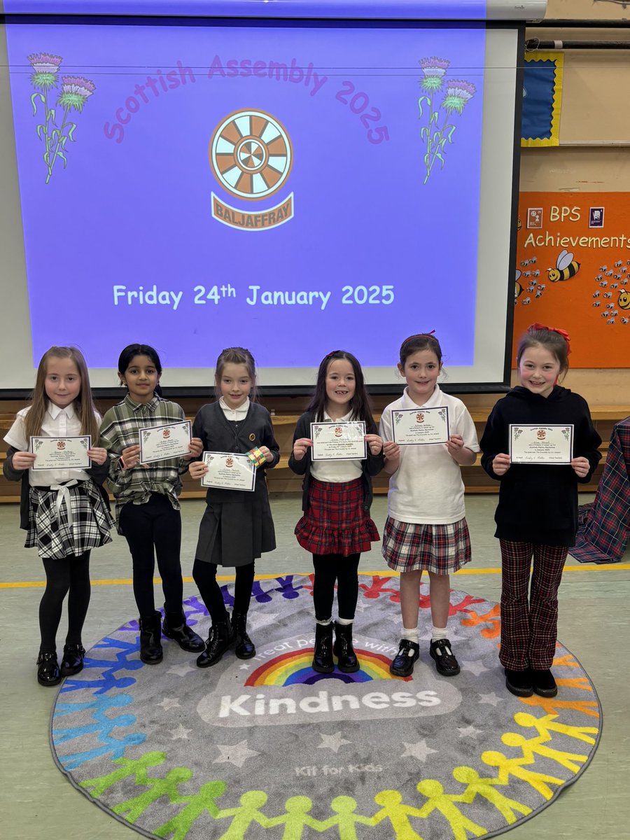 Great Scottish Assembly today postponed from last week because of Storm Éowyn. Well done to our hosts and out IT technicians for taking us through the morning. Here’s our P3 and P4 poetry winners and runners up! #scottishpoetry #scottishsongs #excellentperformances
