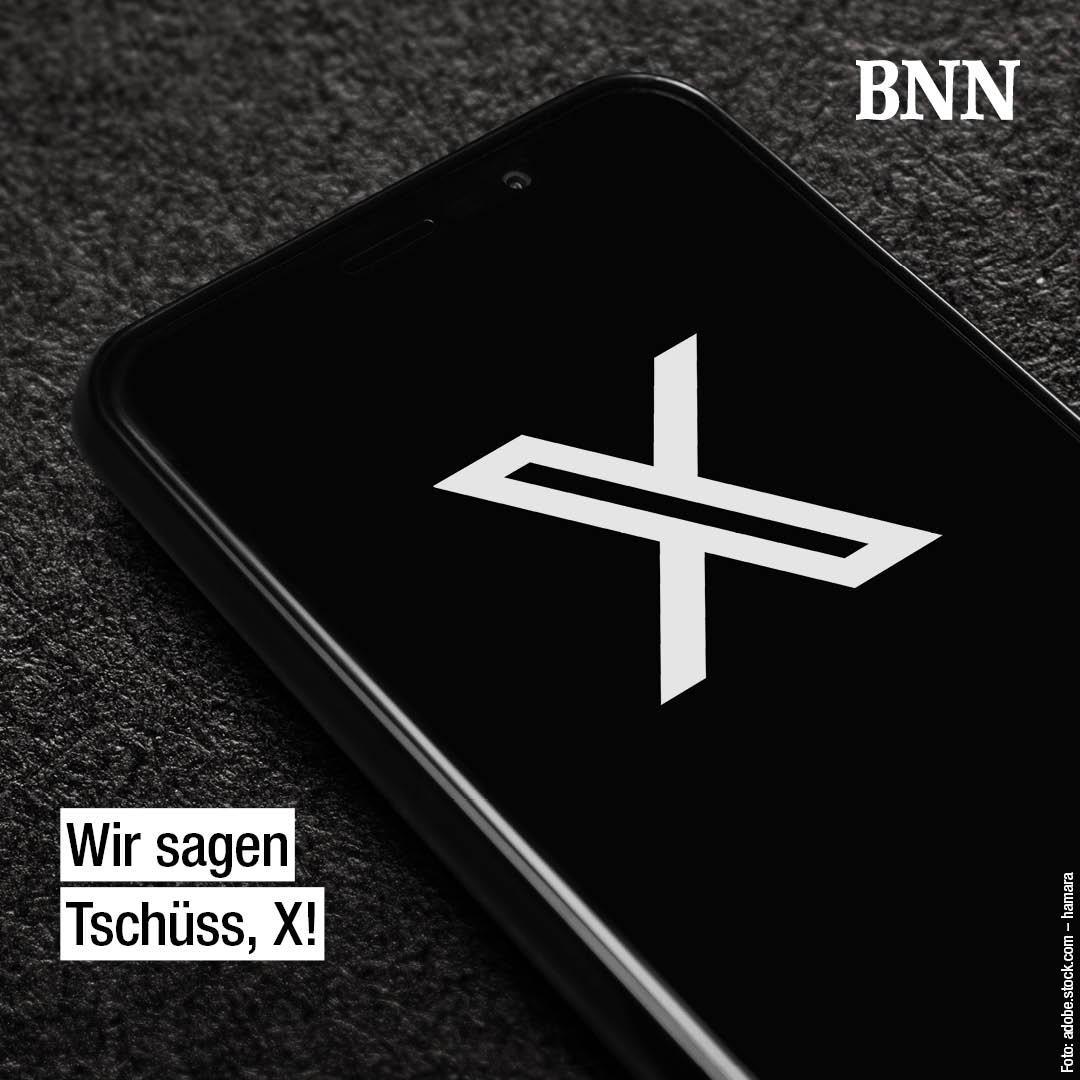 Liebe BNN-Community, wir verlassen X. Ihr findet uns weiterhin auf Instagram, Facebook und TikTok, sowie auf bnn.de. Folgt uns gerne auf unseren anderen Kanälen, um keine Nachrichten zu verpassen.