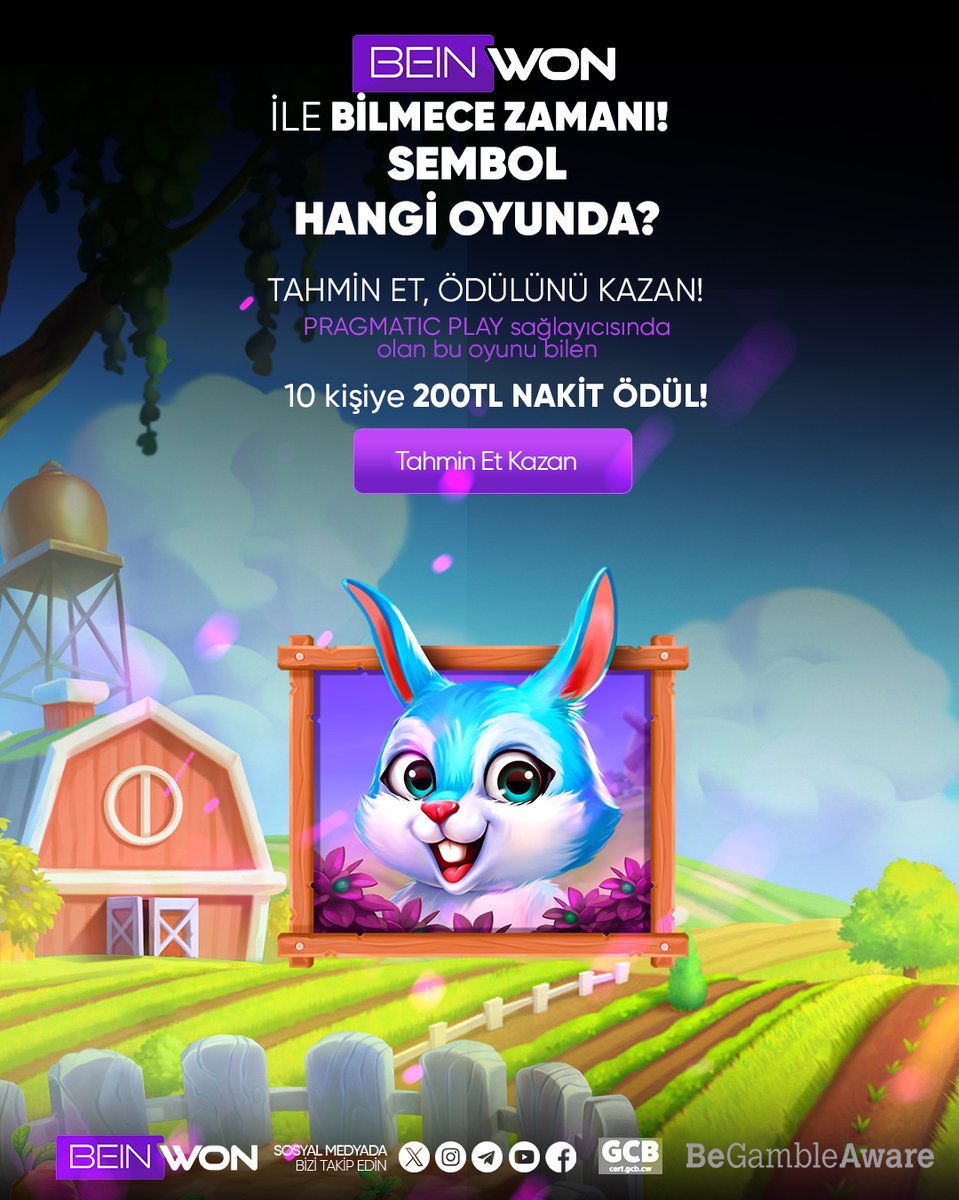 ❓BEINWON İLE BİLMECE VAKTİ!❓

❗️23:59'A KADAR TAHMİN YAZABİLİRSİN!

👇ETKİNLİĞE KATILIM VE ŞARTLARI İÇİN TELEGRAM ADRESİMİZİ ZİYARET EDİNİZ!👇

📱TELEGRAM (t.me/beinwon)    

   GÜNCEL GİRİŞ (t2m.io/Beinwonguncelg…)