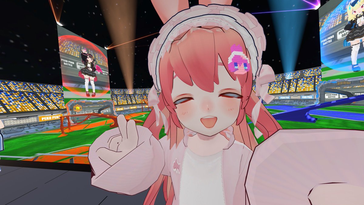 menta2menta2's tweet photo. ぺこぺこバトル体験会行ってきた!
めっちゃ楽しかったー!
#VRchat #PPB2 https://t.co/83fCkmmAC4