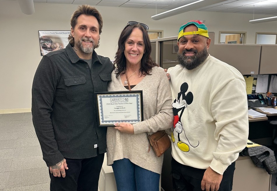 Swagger &amp; Blade recognized as Monmouth County Vocational School District's 2024 Business Partner of the Year  mcvsd.org/o/mcvsd/articl…