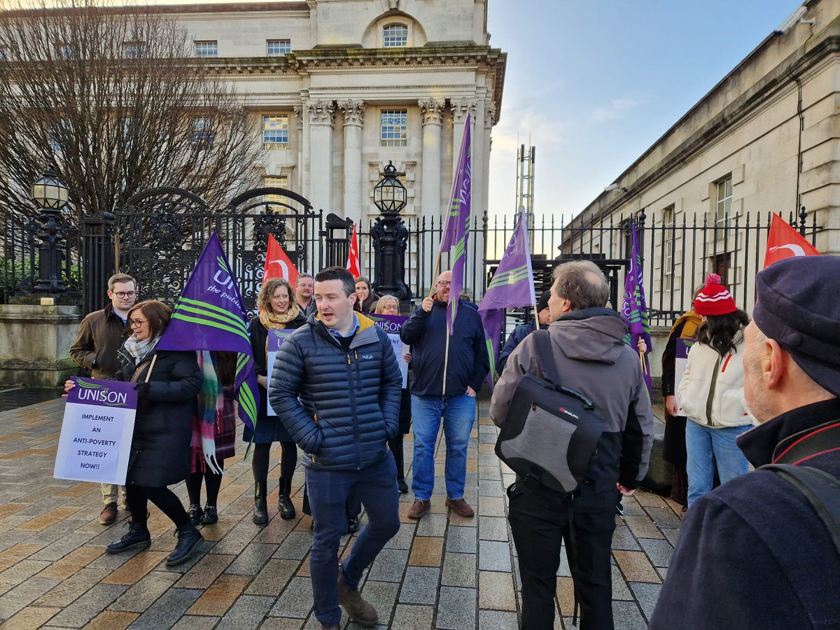 Public Interest Litigation Support (@pilsni) on Twitter photo Great turnout - of media and supporters - this morning as <a href="/CAJNi/">CAJ</a>, supported by <a href="/PILSni/">Public Interest Litigation Support</a>, stepped into court.
Together, we are determined to hold <a href="/niexecutive/">NI Executive</a> accountable. We need an #AntiPovertyStrategy now!
<a href="/EqualityCoal/">EqualityCoalition</a> <a href="/BarnardosNI/">Barnardo's NI</a> <a href="/NIAntiPov/">Northern Ireland Anti Poverty Network</a> <a href="/CnaG/">Conradh na Gaeilge ⭕️</a> <a href="/SCUKNI/">Save the Children Northern Ireland</a> <a href="/UNISONNI/">UNISON NI</a> Great turnout - of media and supporters - this morning as <a href="/CAJNi/">CAJ</a>, supported by <a href="/PILSni/">Public Interest Litigation Support</a>, stepped into court.
Together, we are determined to hold <a href="/niexecutive/">NI Executive</a> accountable. We need an #AntiPovertyStrategy now!
<a href="/EqualityCoal/">EqualityCoalition</a> <a href="/BarnardosNI/">Barnardo's NI</a> <a href="/NIAntiPov/">Northern Ireland Anti Poverty Network</a> <a href="/CnaG/">Conradh na Gaeilge ⭕️</a> <a href="/SCUKNI/">Save the Children Northern Ireland</a> <a href="/UNISONNI/">UNISON NI</a>