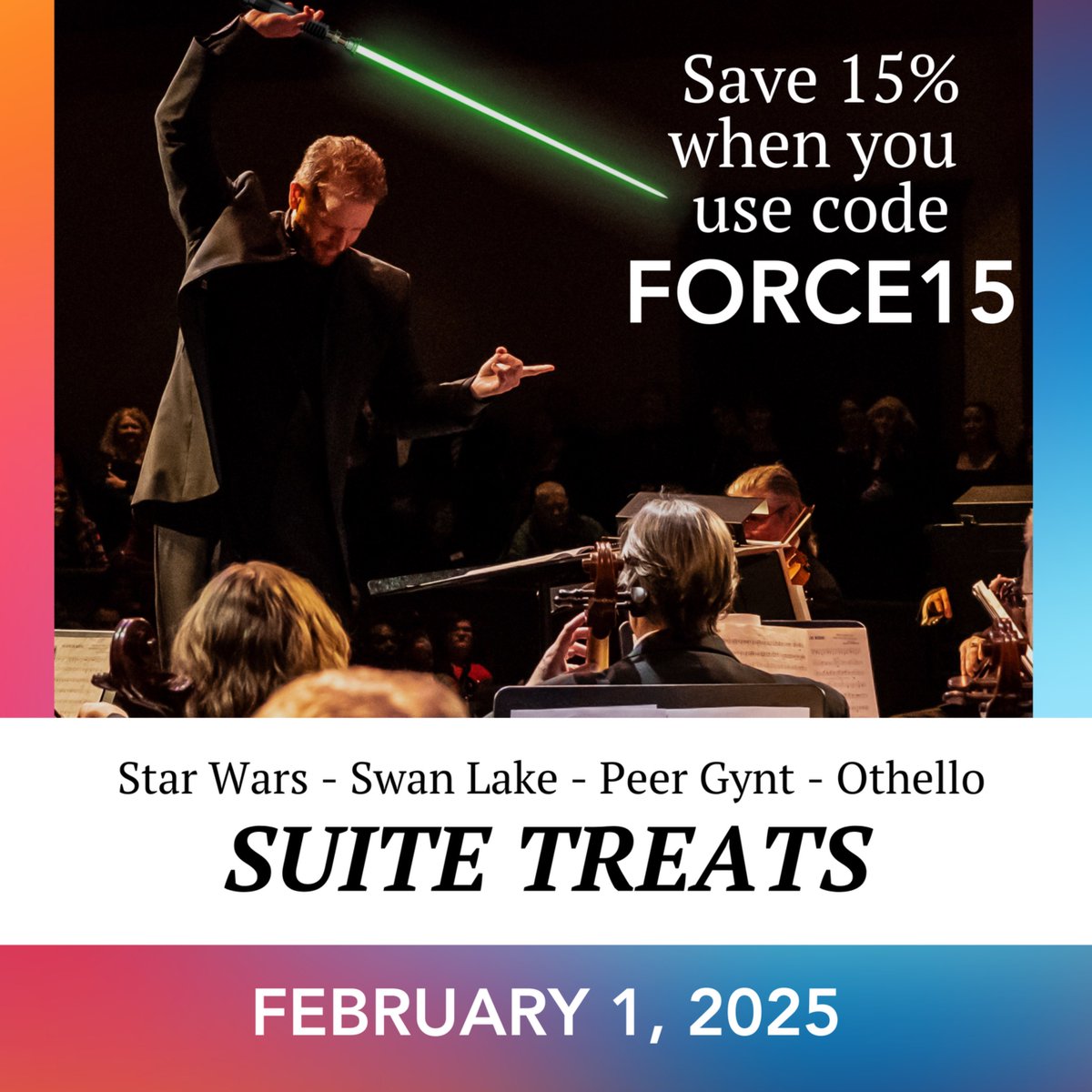 It's not a TRAP, it's our ⚡ FLASH SALE ⚡  Save 15% on tickets by using the code FORCE15 between now and 5pm TODAY! 

 Grab your seats right now ci.ovationtix.com/35553/producti…