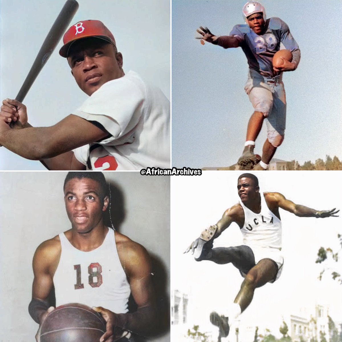 AfricanArchives's tweet photo. January 31, 1919 — Baseball legend Jackie Robinson was born in Georgia. He broke barriers and became the first black person to play in Major League Baseball.

He also remains the only athlete to ever letter in four sports: baseball, football, basketball and track in UCLA history https://t.co/NB5WQ8Wshb