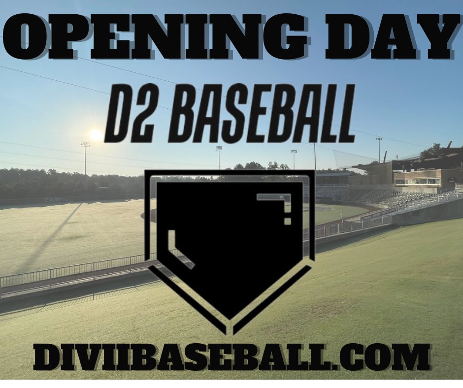 divIIbaseball's tweet photo. Get up. It's Opening Day.
Banners will be raised. Records will be set. Champions will rise. 
It all starts today—D2 Baseball is BACK!
#D2Baseball https://t.co/NPEByjtwL8