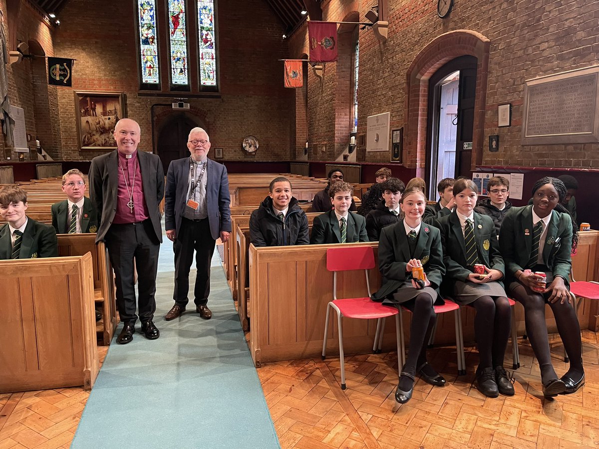 Delighted to welcome the Bishop of Dorking, the Right Reverend Paul Davies to school today to meet confirmation candidates and students from the school’s Alpha Youth group and Easy Chapel. I look forward to his return on 18th May for the Confirmation Service <a href="/CofEGuildford/">Diocese of Guildford</a>.
