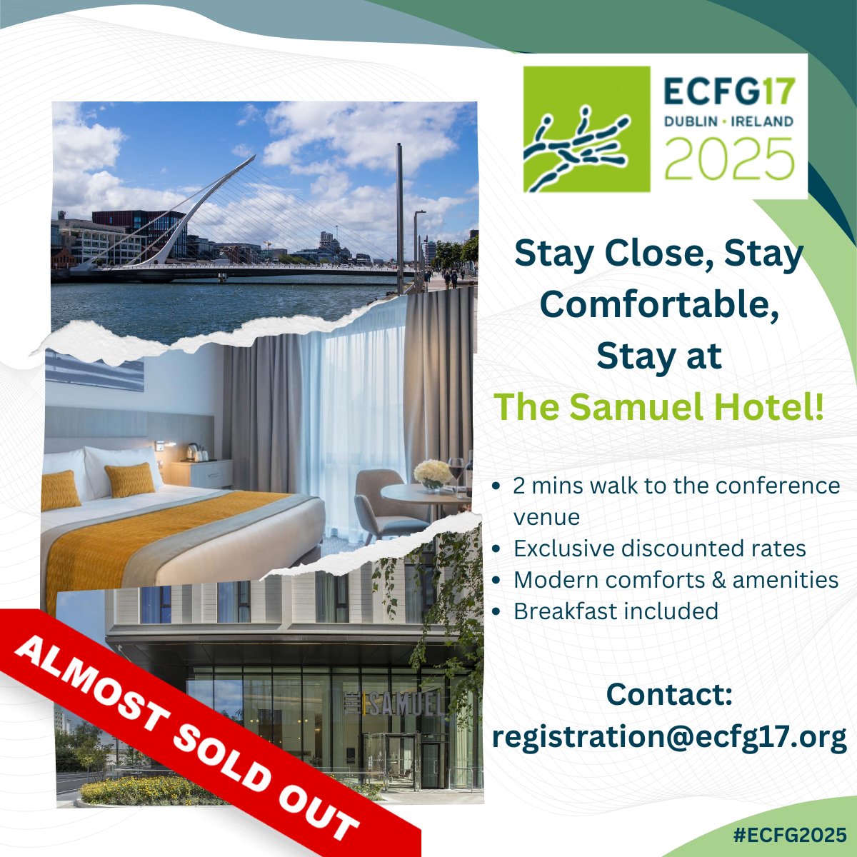 ECFG17Dublin's tweet image. Don't forget that you can book accommodation at the best rates through the ECFG17 website.
Rooms are fast selling out so don't delay!
ecfg17.org/accommodation/
#ECFG17 #accommodation