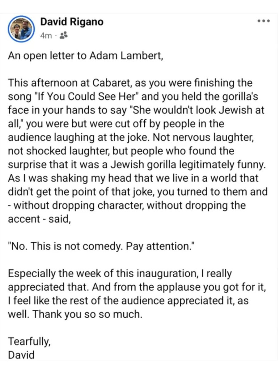 jasonsechrest's tweet image. Someone in the audience laughed at that joke when we saw Cabaret at the Kit Kat Club on Broadway as well. We couldn’t believe it and then thought… well, that’s the point isn’t it? Really a profound moment in the movie and made all the more so by seeing it on a real stage in a…