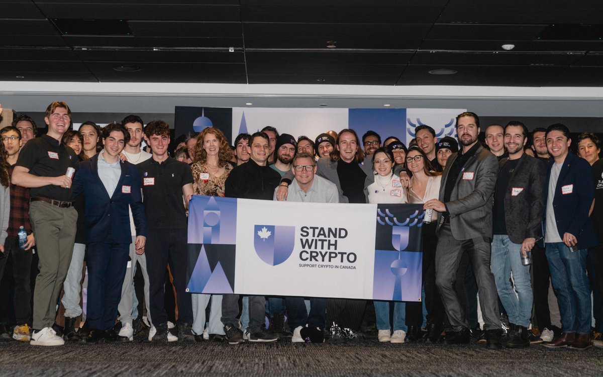 StandWCrypto_CA's tweet photo. Thank you for an incredible evening, Montreal!

We hosted our first Stand with Crypto Canada community meet up of 2025 with @Web3MTL yesterday, where we welcomed over 150 local ecosystem members. https://t.co/7OZV4TI8LK