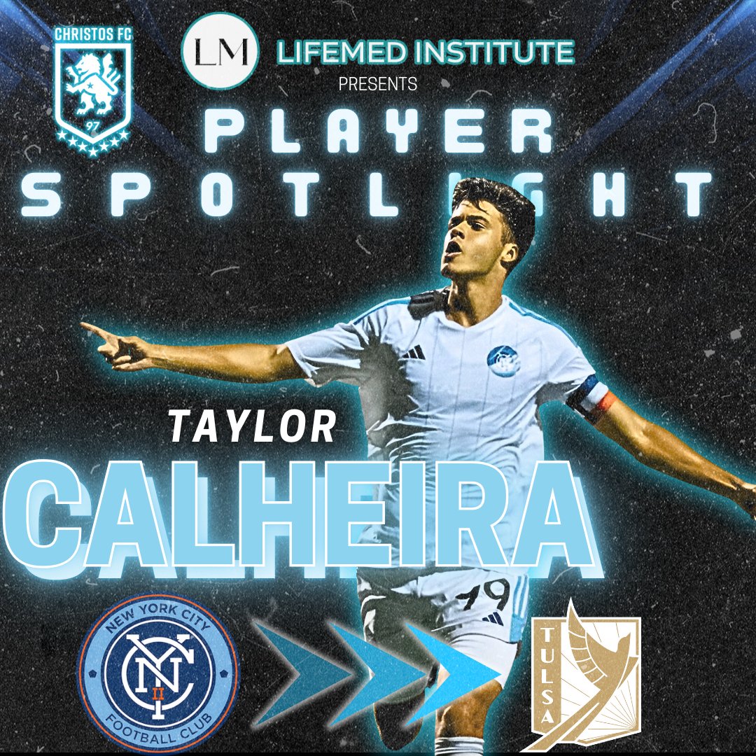 ChristosFC's tweet photo. 📢 Christos FC Player Spotlight, Presented by LifeMed Institute!
Alum Taylor Calheira joins @FCTulsa after a standout season with @nycfcii earning @MLSNEXTPRO Best XI honors!
https://t.co/Ofa3gTZP7Y… #ChristosFC #PlayerSpotlight #LifeMed #FCTulsa https://t.co/RdBTvV9BoF