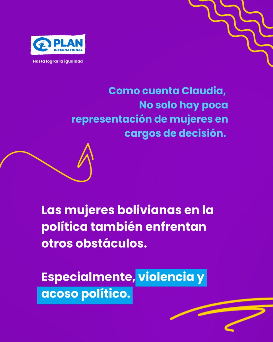 Claudia, estudiante de Derecho, nos invita a cambiar la situación de las mujeres jóvenes en Bolivia para que éstas sean escuchadas y ocupen cargos de decisión política.
plan-international.org/bolivia/estudi…
#PlanInternational #Derechos