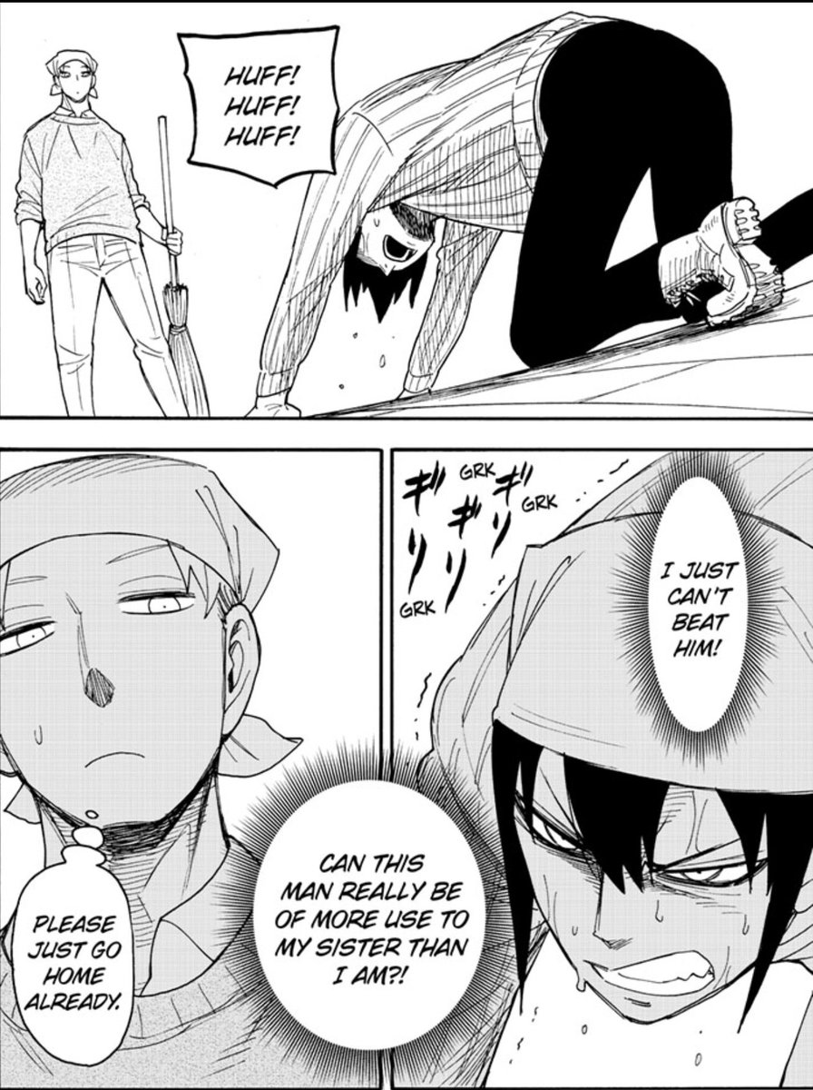 Spy Family, my favorite piece of media with traditional values, featuring two men competing over who can do housework better to make a woman's life easier