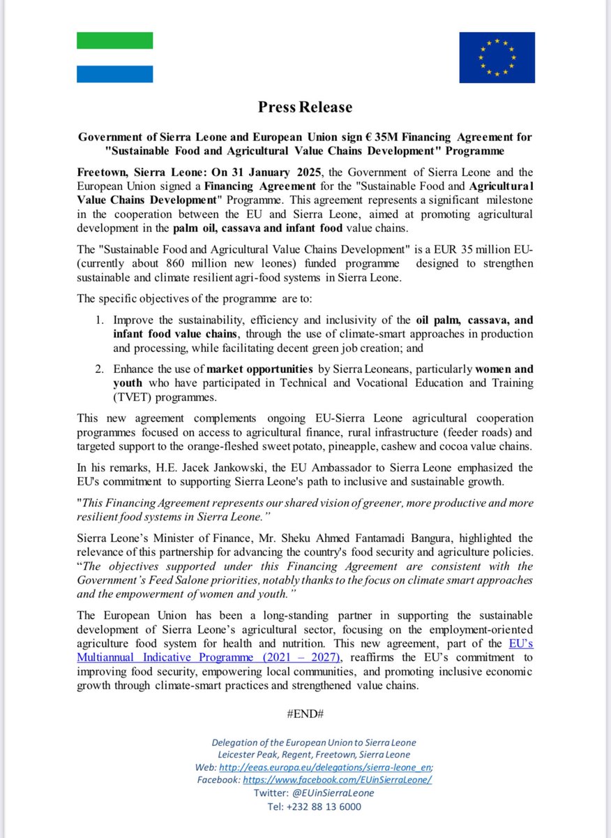 Ambrose James (@ambrosejames12) on Twitter photo We continue to facilitate GoSL🇸🇱 - EU🇪🇺 development cooperation <a href="/EUinSierraLeone/">EU in Sierra Leone</a> <a href="/JJankowskiEU/">JacekJankowskiEU</a> @NAOSL <a href="/moped2025/">Ministry of Planning and Economic Development</a> We continue to facilitate GoSL🇸🇱 - EU🇪🇺 development cooperation <a href="/EUinSierraLeone/">EU in Sierra Leone</a> <a href="/JJankowskiEU/">JacekJankowskiEU</a> @NAOSL <a href="/moped2025/">Ministry of Planning and Economic Development</a>