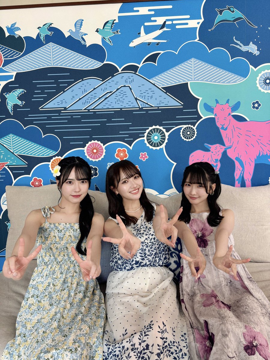 #STU48の7ならべ 
ご褒美ロケで沖縄へ！
皆様が沢山ゲームしてくださったおかげです。本当にありがとう！

沖縄、気候も人も
あたたかくて最高でした🐮

#ふわり愛 <a href="/ai_fuwari/">ふわり愛</a> 
番組放送お楽しみに！
YouTube配信もあるよ☺︎