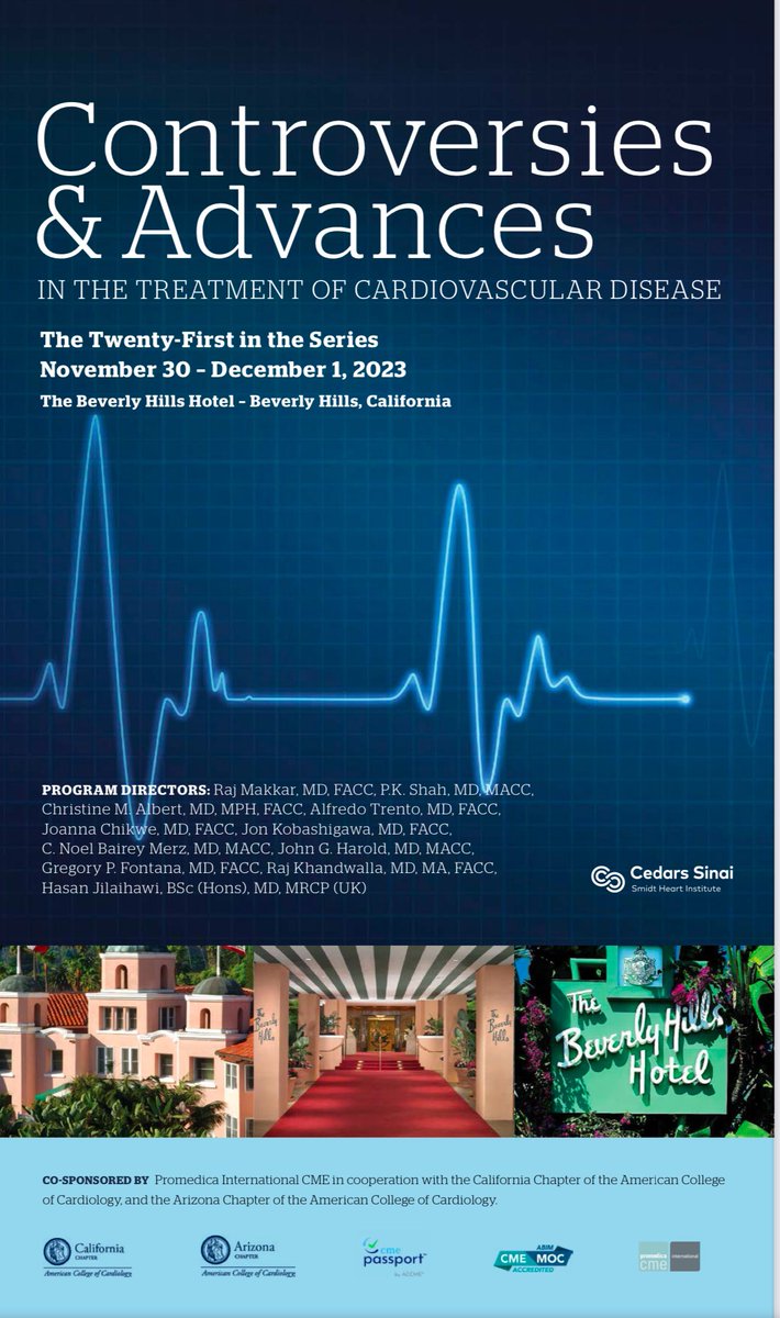 Smidt Heart Institute at Cedars-Sinai (@smidtheart) on Twitter photo Day 2 of Controversies is on the way with discussions on #EP #Imaging #CAD #AI #HeartFailure #INOCA
See you soon!
<a href="/JamalRanaMD/">Jamal Rana, MD</a> <a href="/WomensHeartCS/">Barbra Streisand Women's Heart Center Cedars-Sinai</a> <a href="/SumeetSChugh/">Sumeet Chugh</a> <a href="/CMAlbertEP/">Christine Albert</a> <a href="/Piotr_JSlomka/">Piotr Slomka PhD</a> <a href="/damini_dey/">Damini Dey</a> <a href="/jgharoldmd/">JOHN GORDON HAROLD, MD, MACC, MACP, FRCP, FRCPI</a> <a href="/pacman8it/">Pedro Catarino</a> <a href="/JanetWeiMD/">Janet Wei MD</a> <a href="/CardioMDPhD/">Leandro Slipczuk</a> and many more…
<a href="/promedicacme/">Promedica Intl CME</a> Day 2 of Controversies is on the way with discussions on #EP #Imaging #CAD #AI #HeartFailure #INOCA
See you soon!
<a href="/JamalRanaMD/">Jamal Rana, MD</a> <a href="/WomensHeartCS/">Barbra Streisand Women's Heart Center Cedars-Sinai</a> <a href="/SumeetSChugh/">Sumeet Chugh</a> <a href="/CMAlbertEP/">Christine Albert</a> <a href="/Piotr_JSlomka/">Piotr Slomka PhD</a> <a href="/damini_dey/">Damini Dey</a> <a href="/jgharoldmd/">JOHN GORDON HAROLD, MD, MACC, MACP, FRCP, FRCPI</a> <a href="/pacman8it/">Pedro Catarino</a> <a href="/JanetWeiMD/">Janet Wei MD</a> <a href="/CardioMDPhD/">Leandro Slipczuk</a> and many more…
<a href="/promedicacme/">Promedica Intl CME</a>