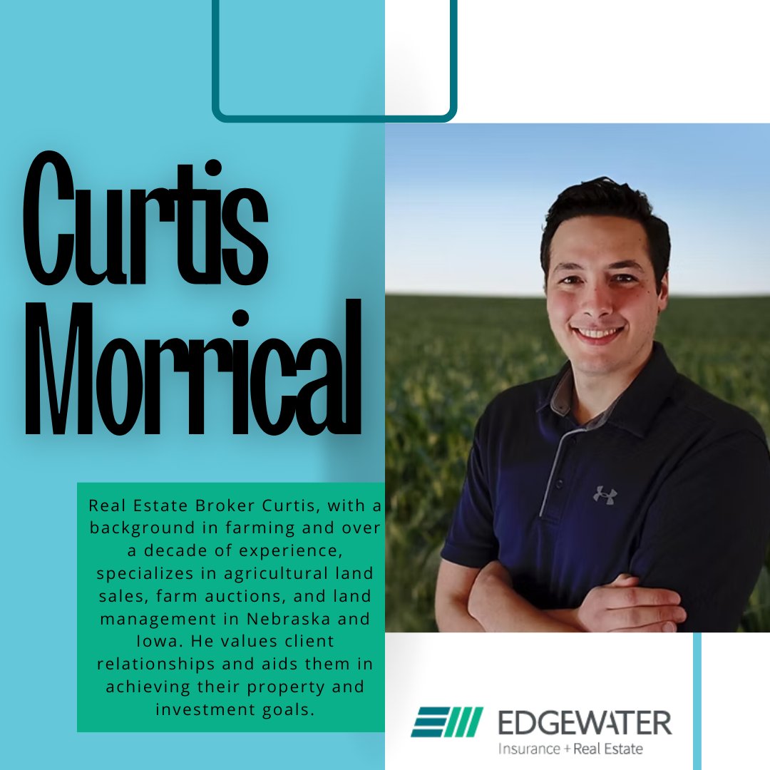 Edgewater_Blair's tweet image. Looking to work with a land specialist in Nebraska or Iowa? Curtis has your back! 

 #Insurance #NebraskaInsurance #KansasInsurance #IowaInsurance #EdgewaterInsurance #WurthMedia