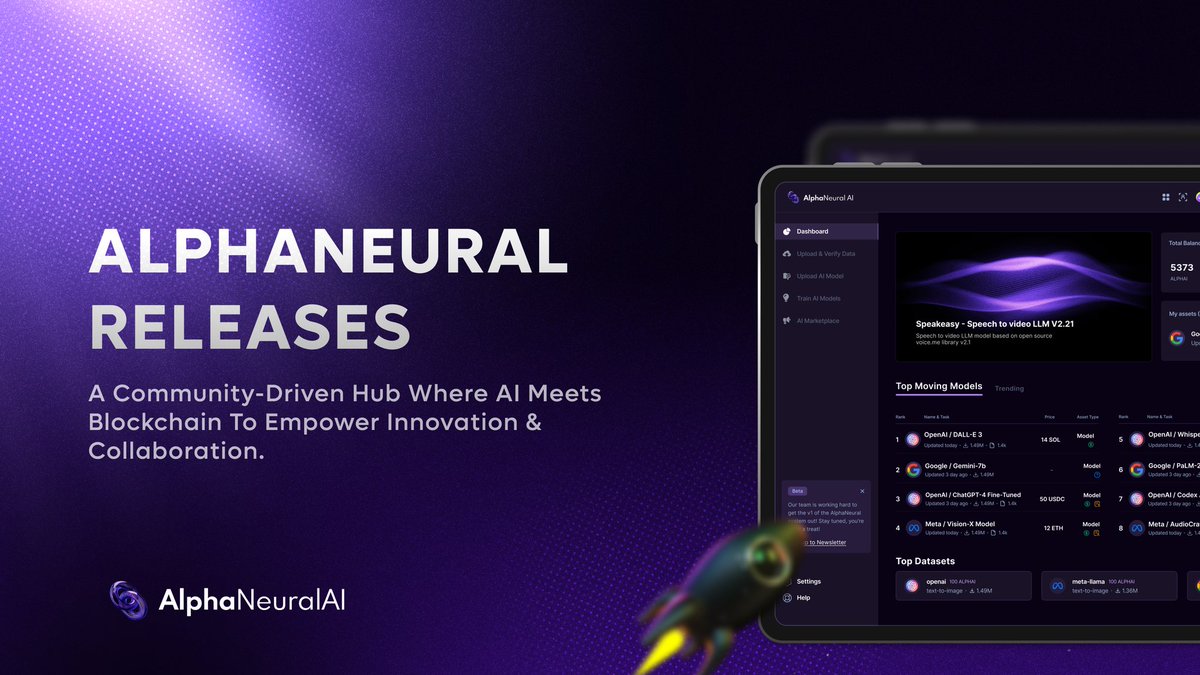 AlphaNeural AI Releases 📌

A decentralized AI hub where AI meets blockchain and infrastructure for collaborative innovation.

Solving Critical Challenges for AI Practitioners.💪

🚀 Create, share, and monetize AI assets like never before!

A  thread🧵