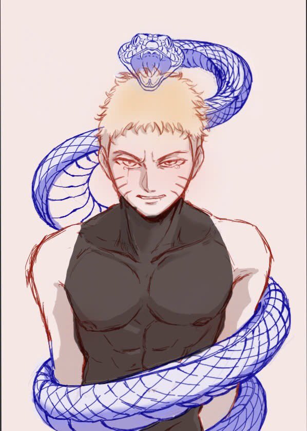 NQuinn07's tweet photo. #fanartNaruto 
#YearOfTheSnake 
🐍🐍🐍 https://t.co/iQKfSDwVQf