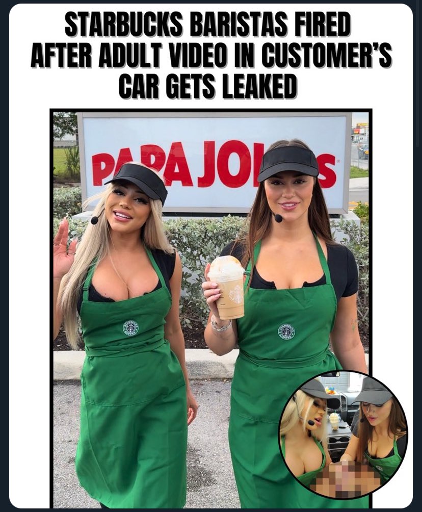 Starbucks baristas fired after adult video in customers car gets leaked