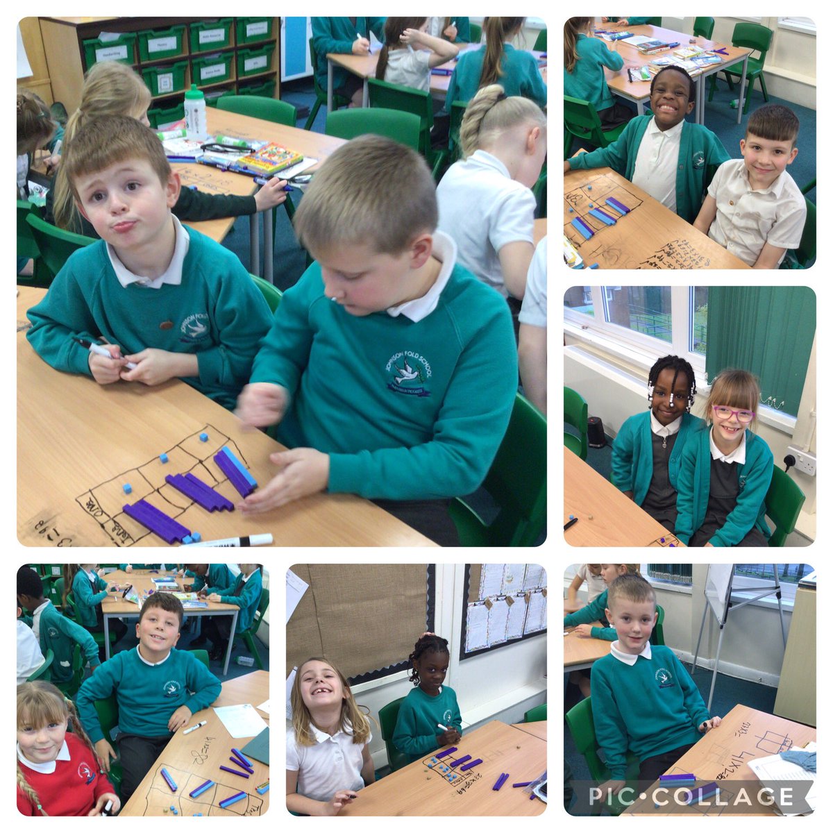 Year 3 have been using dienes to help with their multiplication 🕊