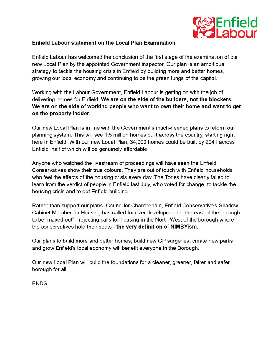 Our statement on the Local Plan Examination